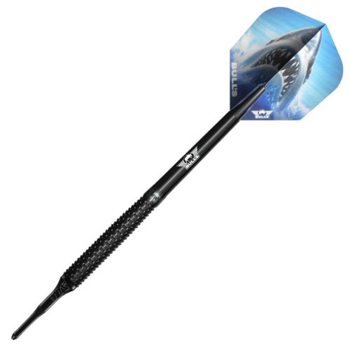 Set darts soft Bull's Shark Pro Black 20g, 90% tungsten