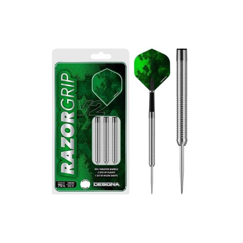 Set darts steel Designa Razor Grip V2, M4, 24g, 90% wolfram