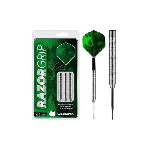 Set darts steel Designa Razor Grip V2, M5, 24g, 90% wolfram