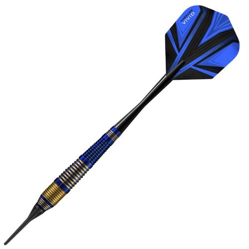 Set darts Harrows soft, Vivid albastru, 18g, brass