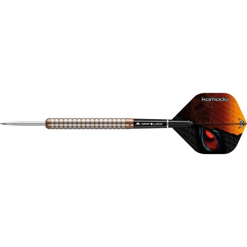 Sageti darts Mission steel Komodo GX M1, 22g straight, cu striatii micro, 90% tungsten