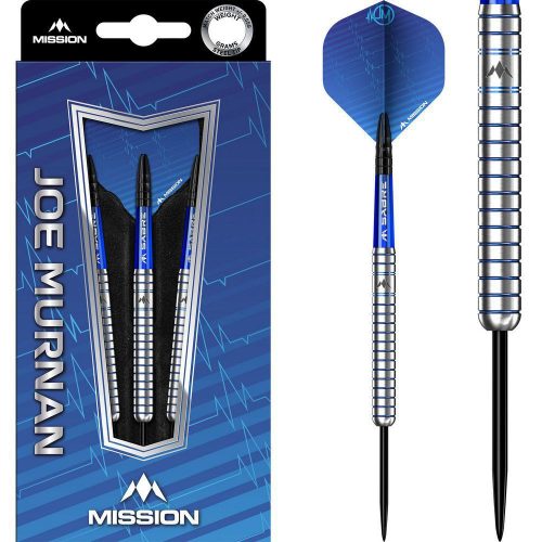 Set darts Mission steel Joe Murnan Electro Blue 24g, 90% wolfram