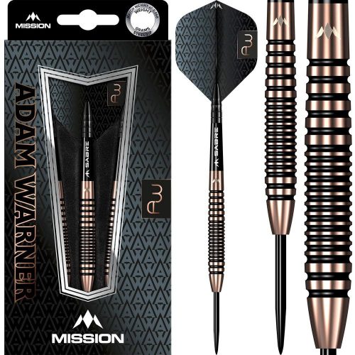 Set Darts steel Mission Adam Warner Bronze Titanium 22g 90% wolfram