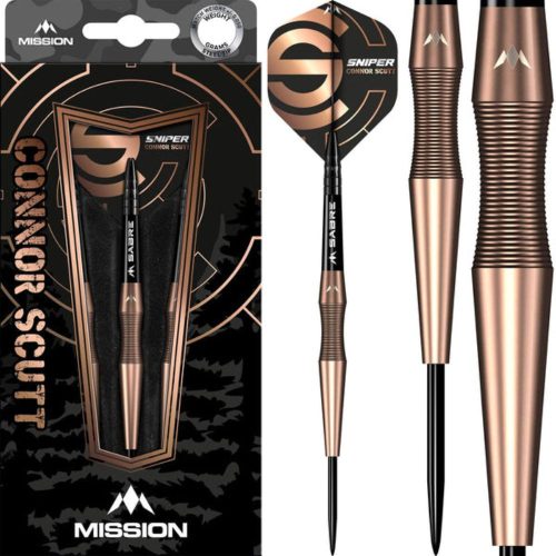 Set Darts steel Mission Connor Scutt Sniper V2 Bronze PVD 22g 90% wolfram