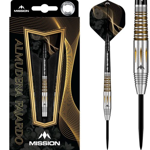 Set darts Mission steel Almudeno Fajardo Ayuso 23g, 95% wolfram