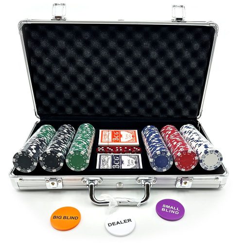 Set Poker DICE cu 300 jetoane 11,5g in valiza de aluminiu