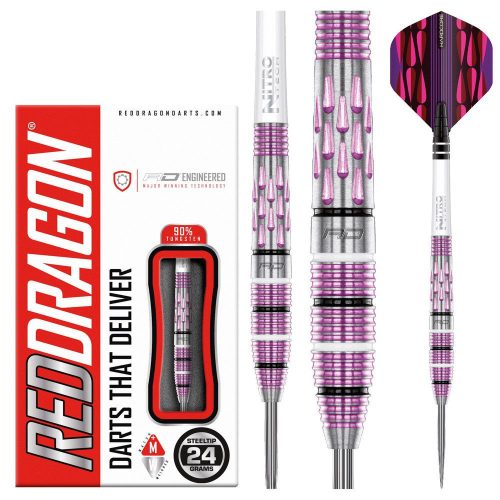 Set darts steel Red Dragon Artura Shocking Pink, 24g, 90% wolfram