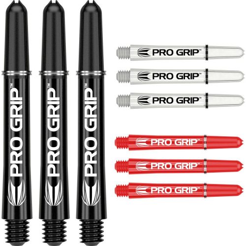 Tija darts mediu Target Pro Grip 41mm, negru-alb-rosu multi-pack