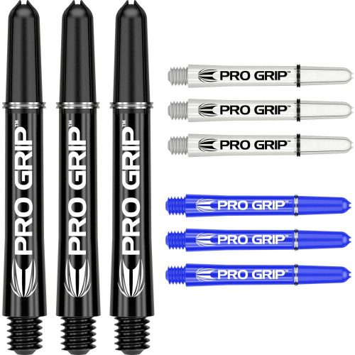 Tija darts mediu Target Pro Grip 41mm, negru-alb-albastru multi-pack