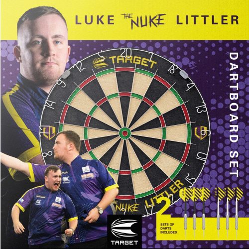 Set darts complet TARGET LUKE 'THE NUKE' LITTLER 2 seture de sageti si linie de aruncare