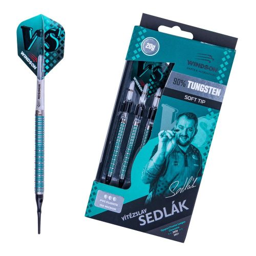 Set darts Windson soft, CHAMPION SEDLÁK, 20g, 90% wolfram