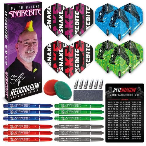 Set accesorii darts, Red Dragon Peter Wright Snakebite